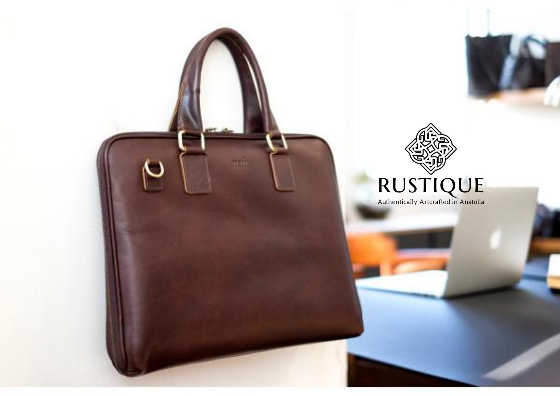 CIHANGIR Exclusive Briefcase | Vegetal Leather | Brown