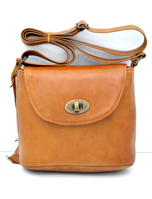 ANKA Cross Body Bag - Camel Tan By Antique Collection