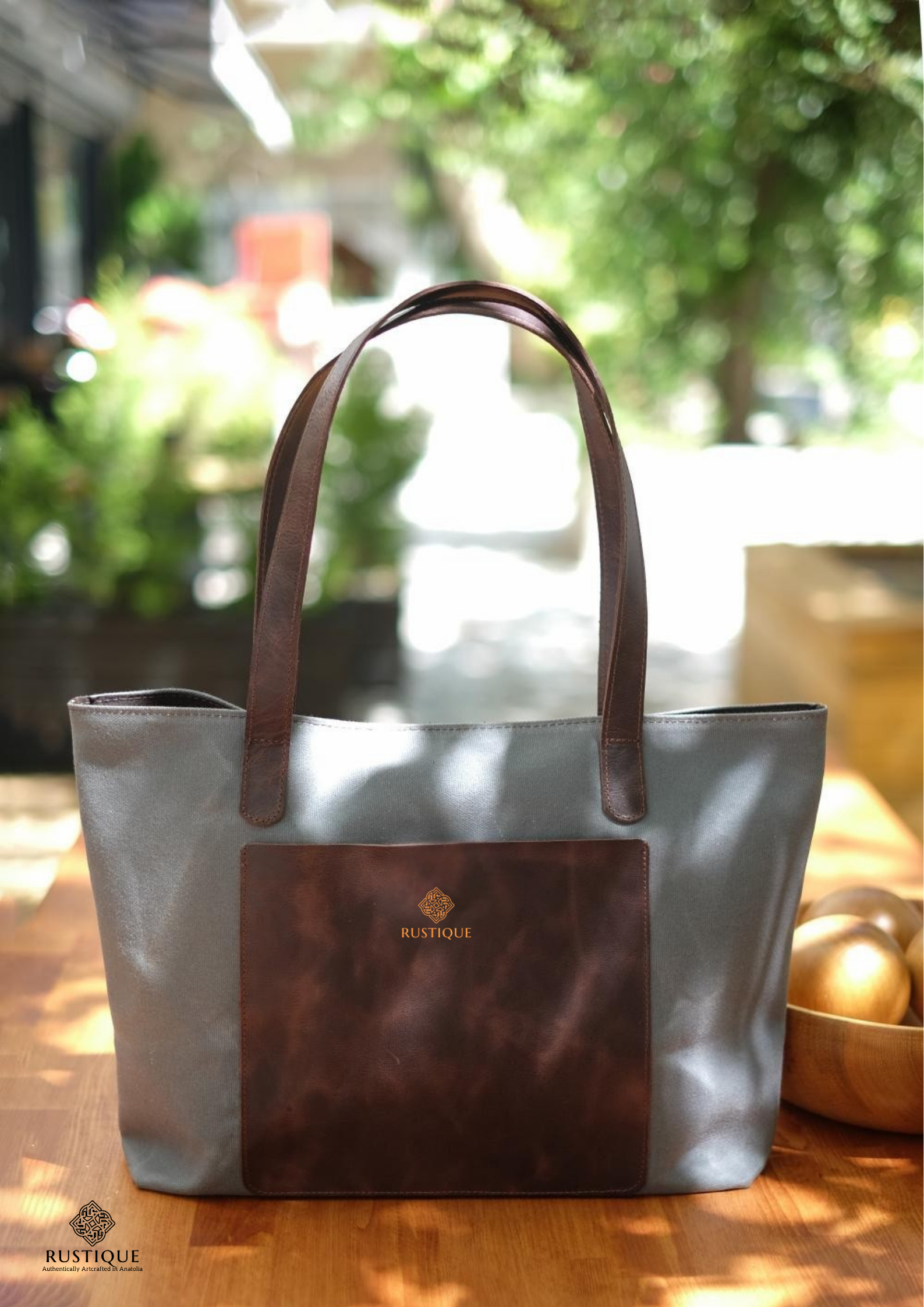 ASHIYAN Sport Tote Bag Maxi | Gray Canvas