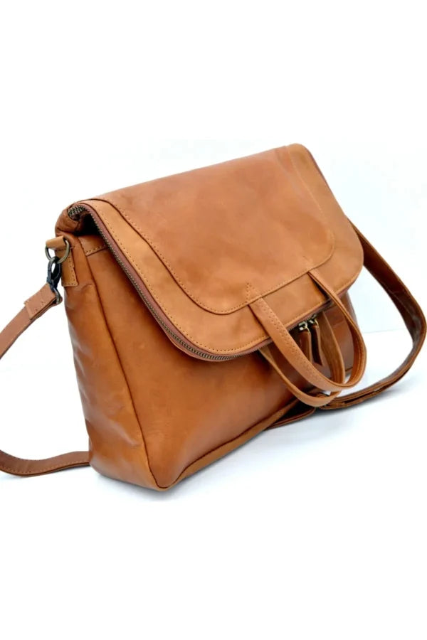 ALAZ Foldable Soft Tote & Hand Bag | Tan