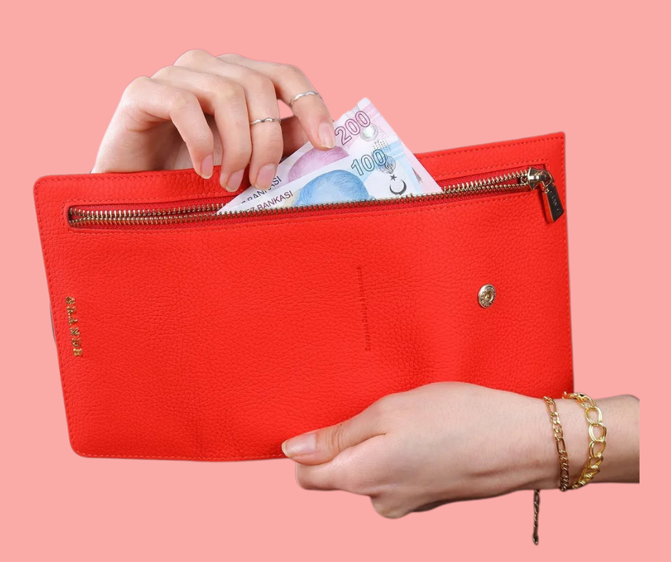 Capadochia Colorful Collection - Women Tall Purse (Red)