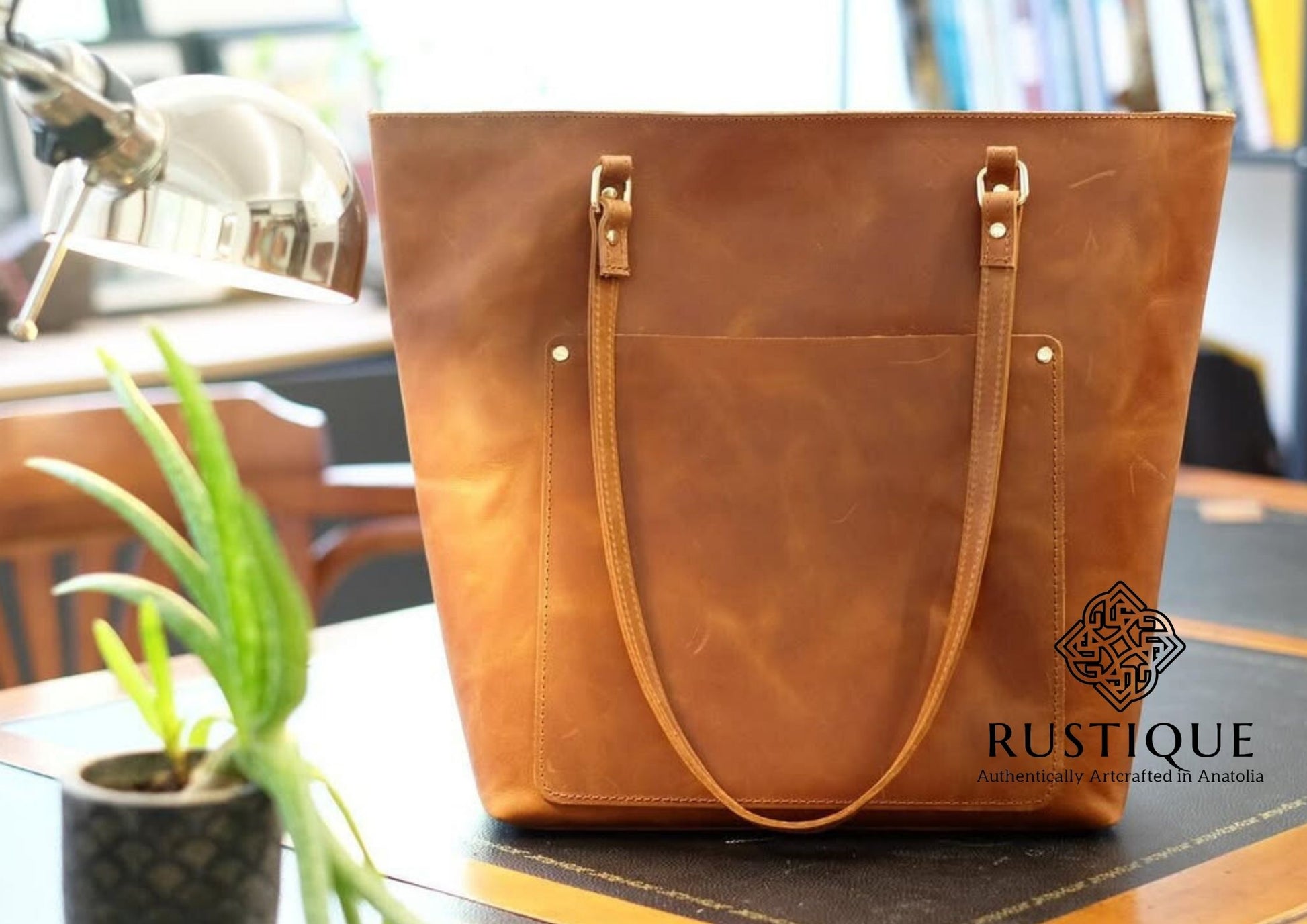 NESLISHAH Tote Bag - Medium Size & Chestnut