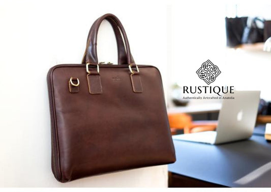 CIHANGIR Exclusive Briefcase | Vegetal Leather | Brown