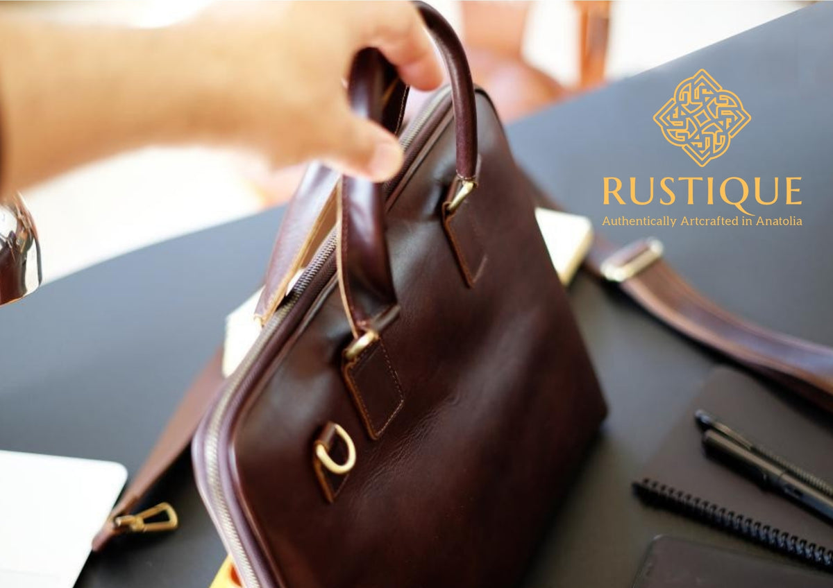 CIHANGIR Exclusive Briefcase | Vegetal Leather | Brown