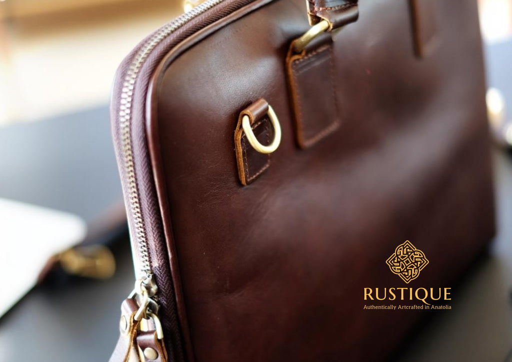 CIHANGIR Exclusive Briefcase | Vegetal Leather | Brown
