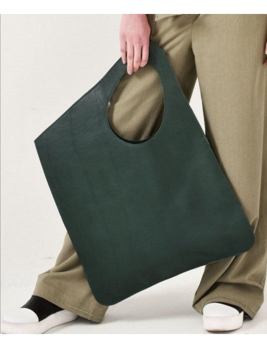 Heybe Over-sized Minimalist Tote Bag | Green
