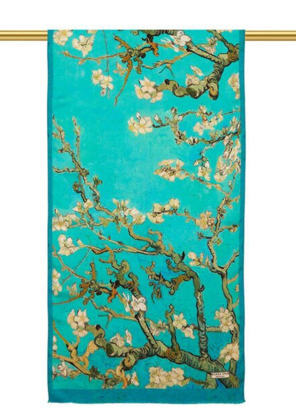 Almond Blossom Silk Foulard | Blue