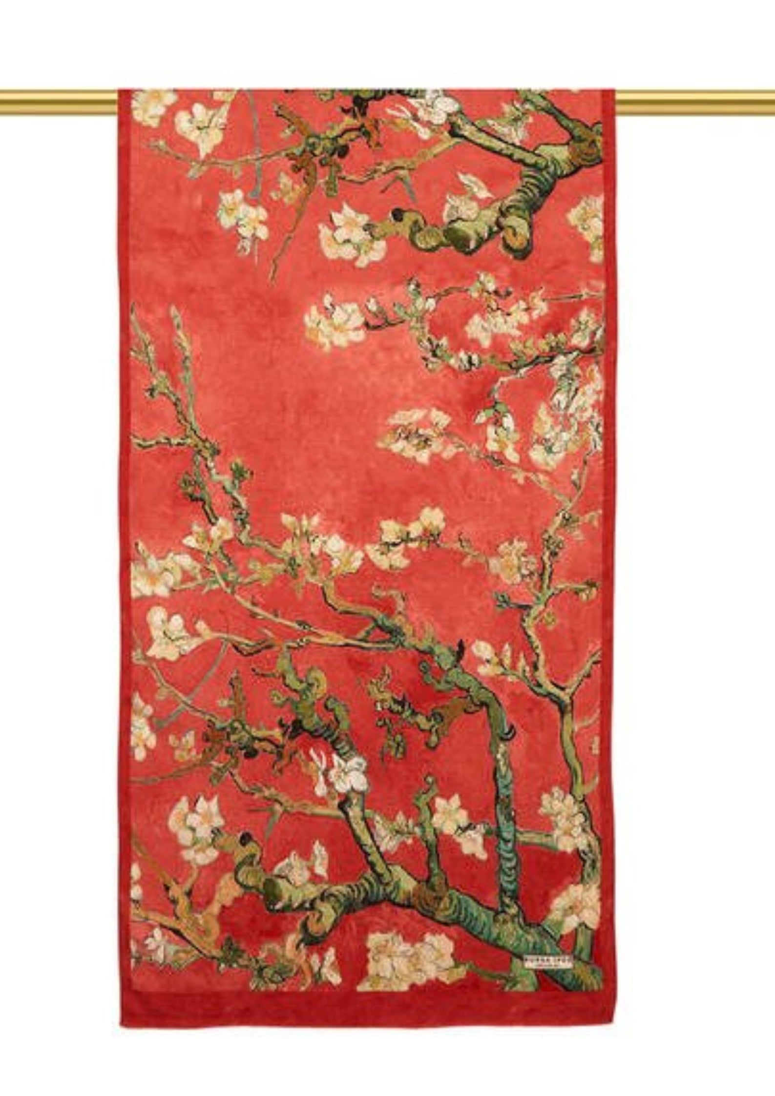 Almond Blossom Silk Foulard | Coral