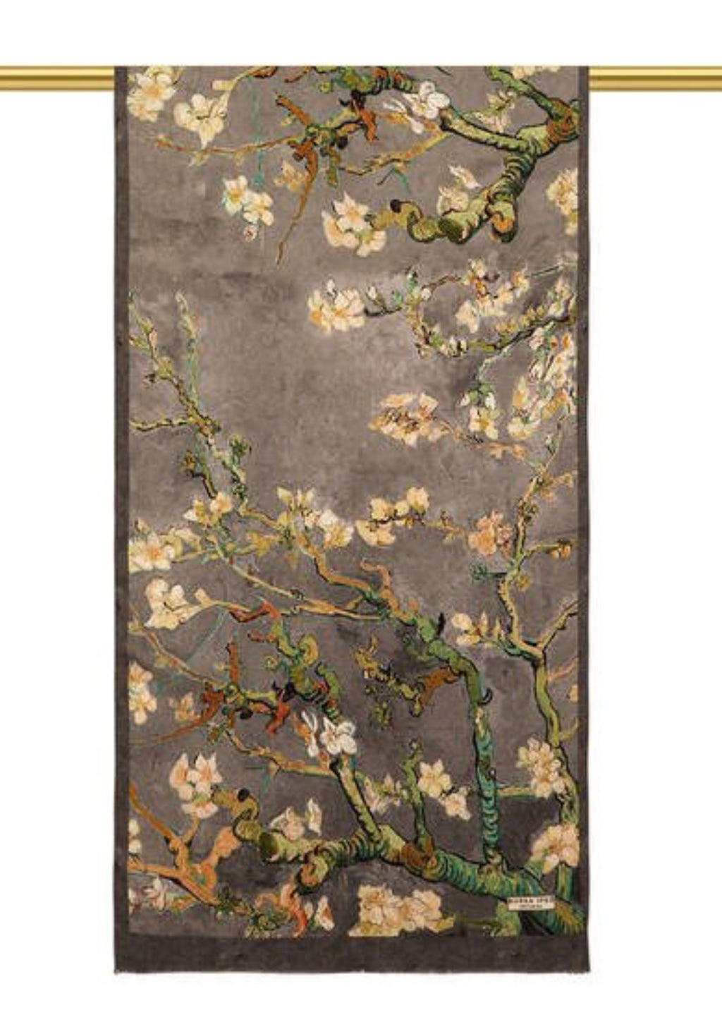 Almond Blossom Silk Foulard | Gray