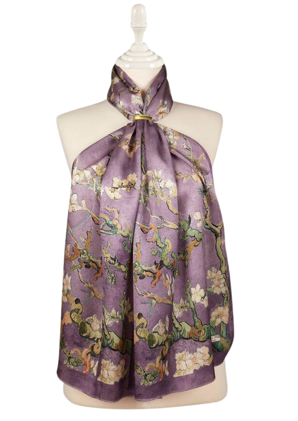 Almond Blossom Silk Foulard | Purple