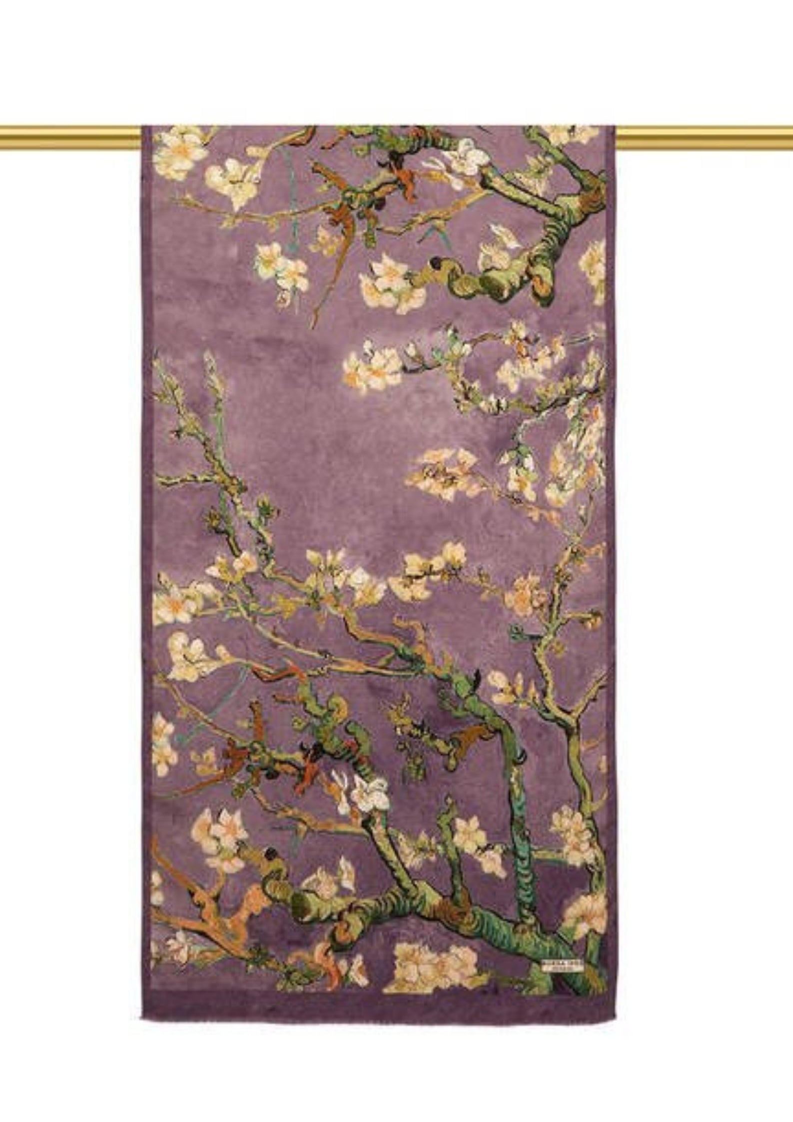 Almond Blossom Silk Foulard | Purple