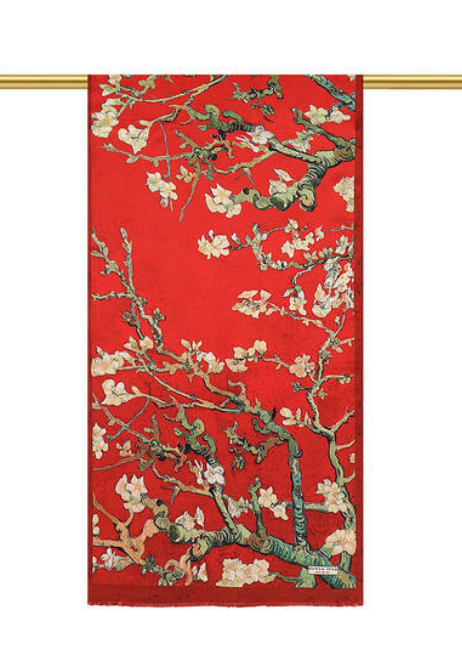 Almond Blossom Silk Foulard | Red