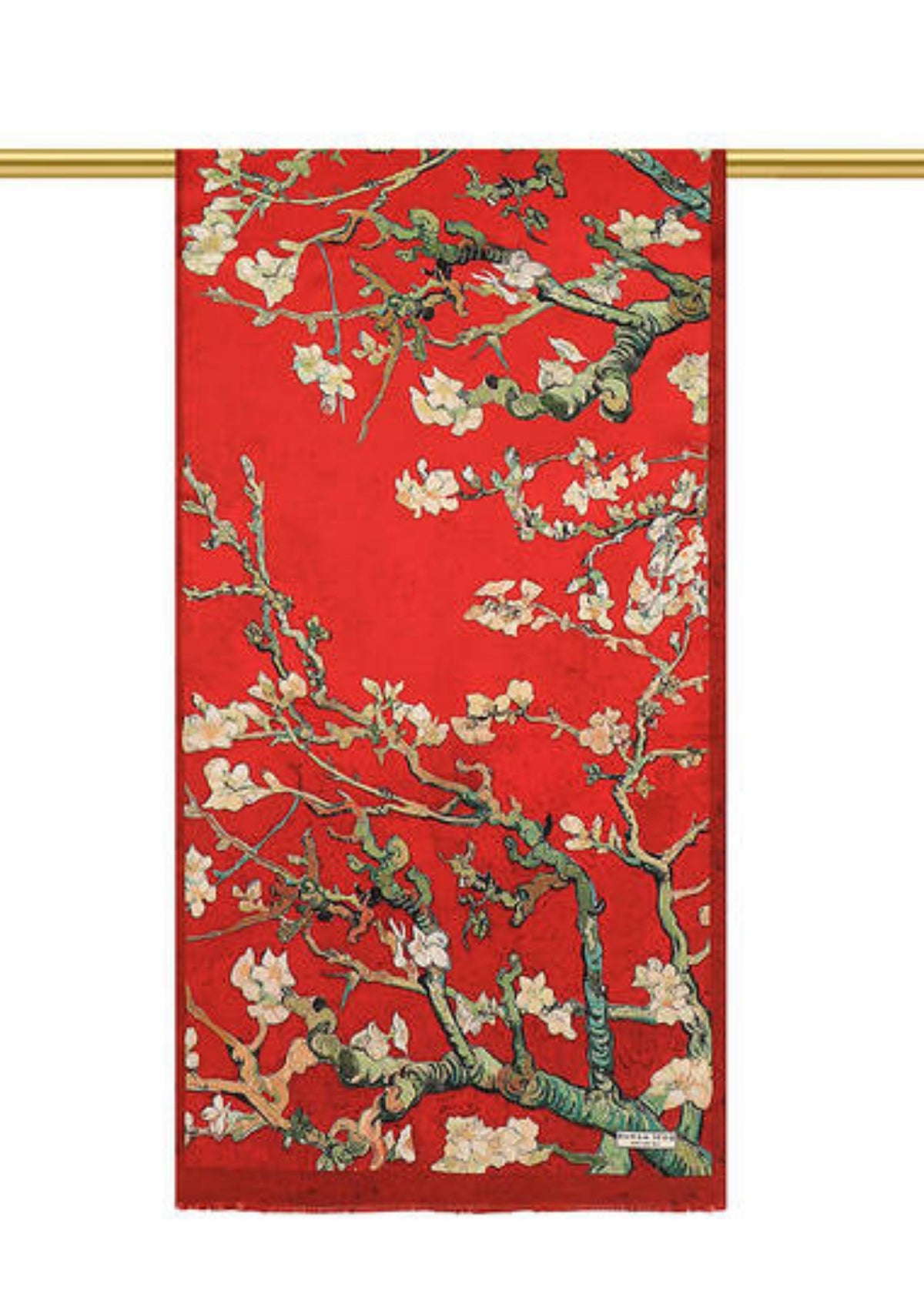 Almond Blossom Silk Foulard | Red