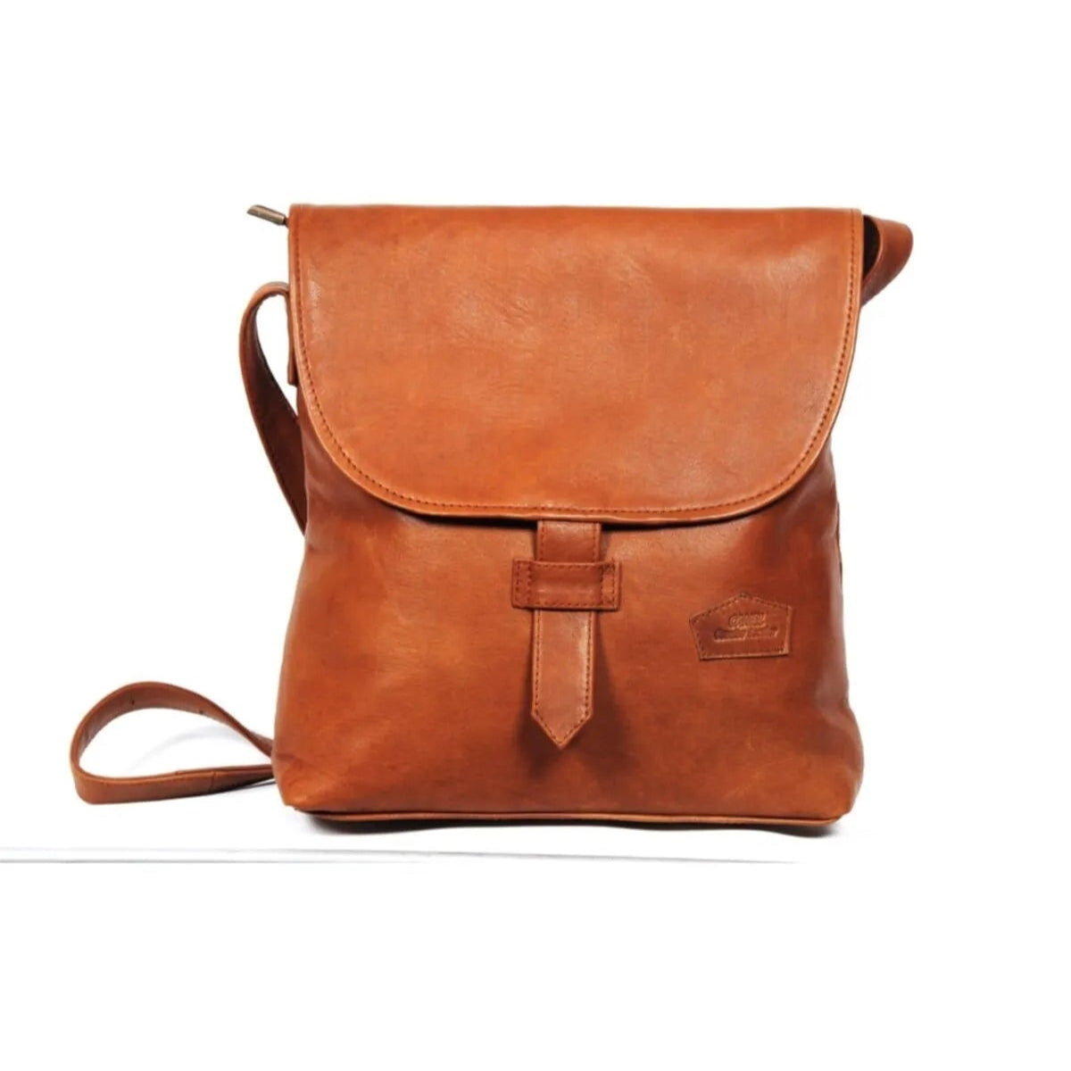 ATUSA Cross Messenger Bag  | Camel Tan