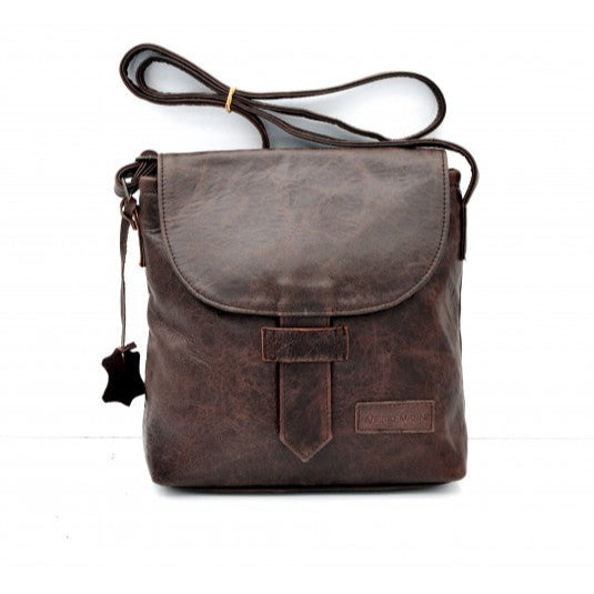 ATUSA Cross Messenger Bag | Chestnut
