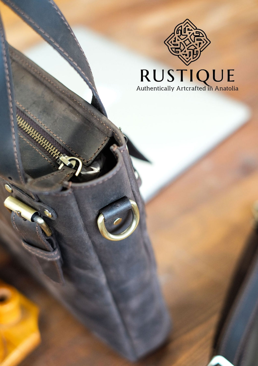 ANTIOCH Raw Briefcase | Black