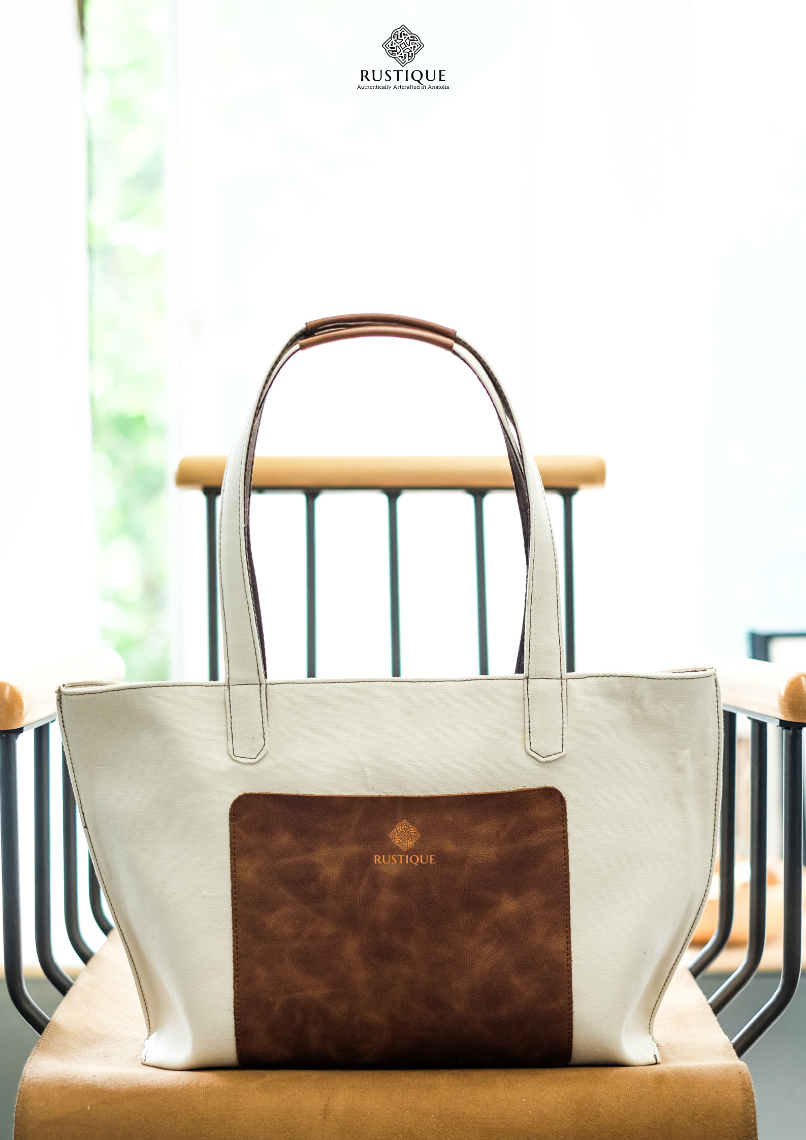 ASHIYAN Sport Tote Bag Maxi | White Canvas