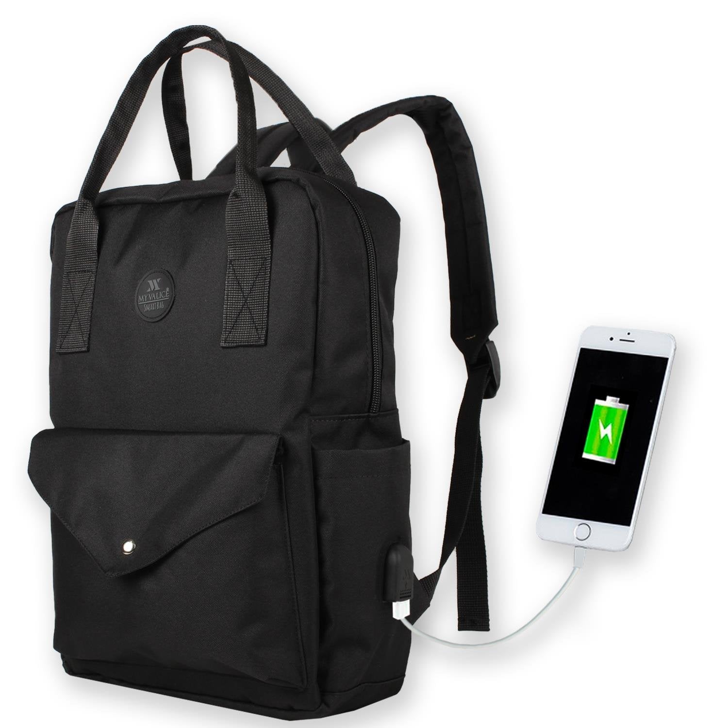Bizzypack Smart Backpack with USB Charging Port - Khaki Green
