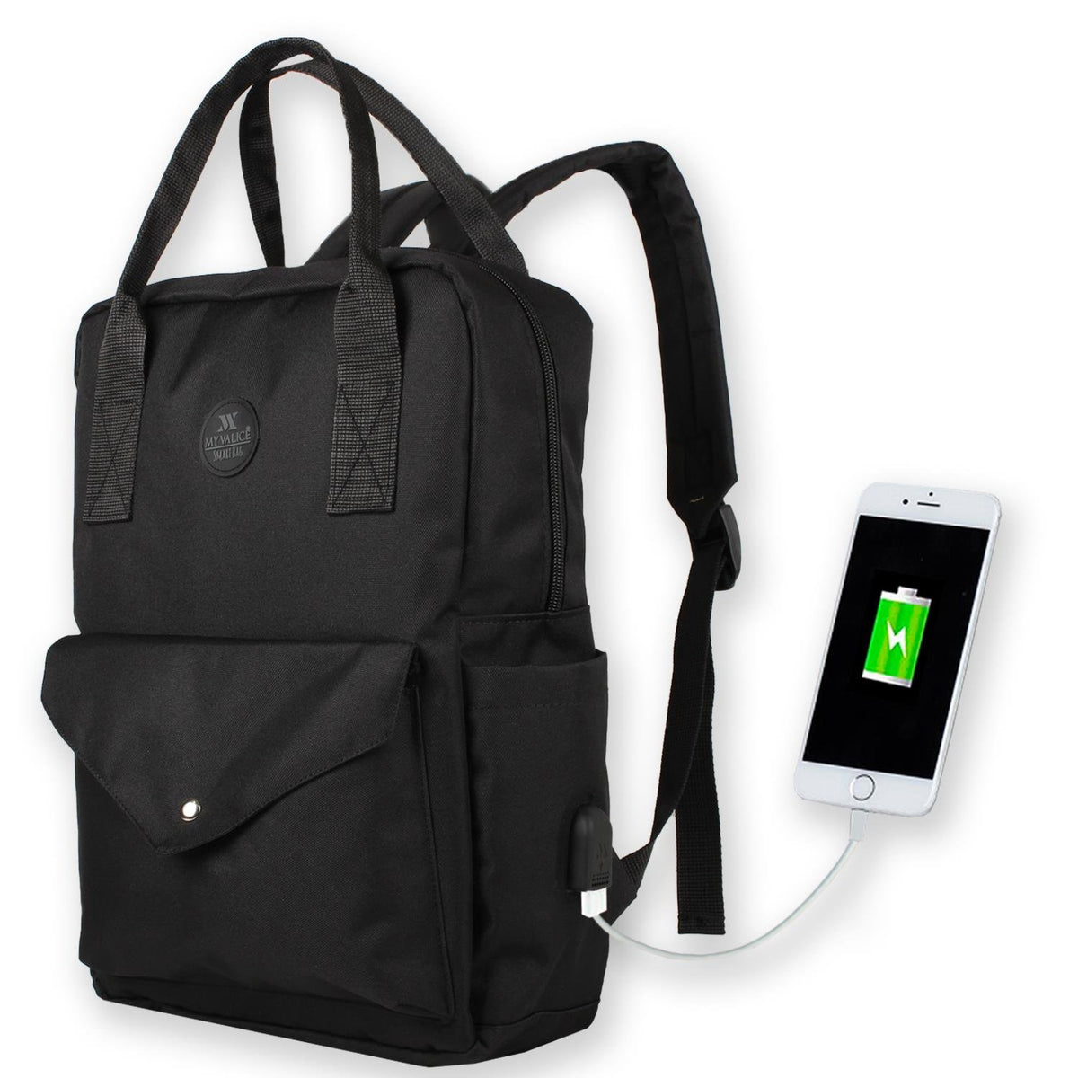 Bizzypack Smart-Rucksack mit USB-Ladeanschluss – Senfgelb