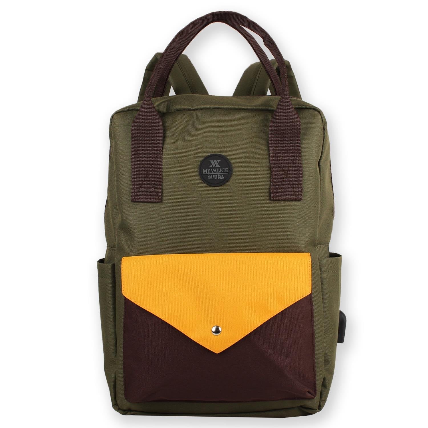 Bizzypack Smart Backpack with USB Charging Port - Khaki Green