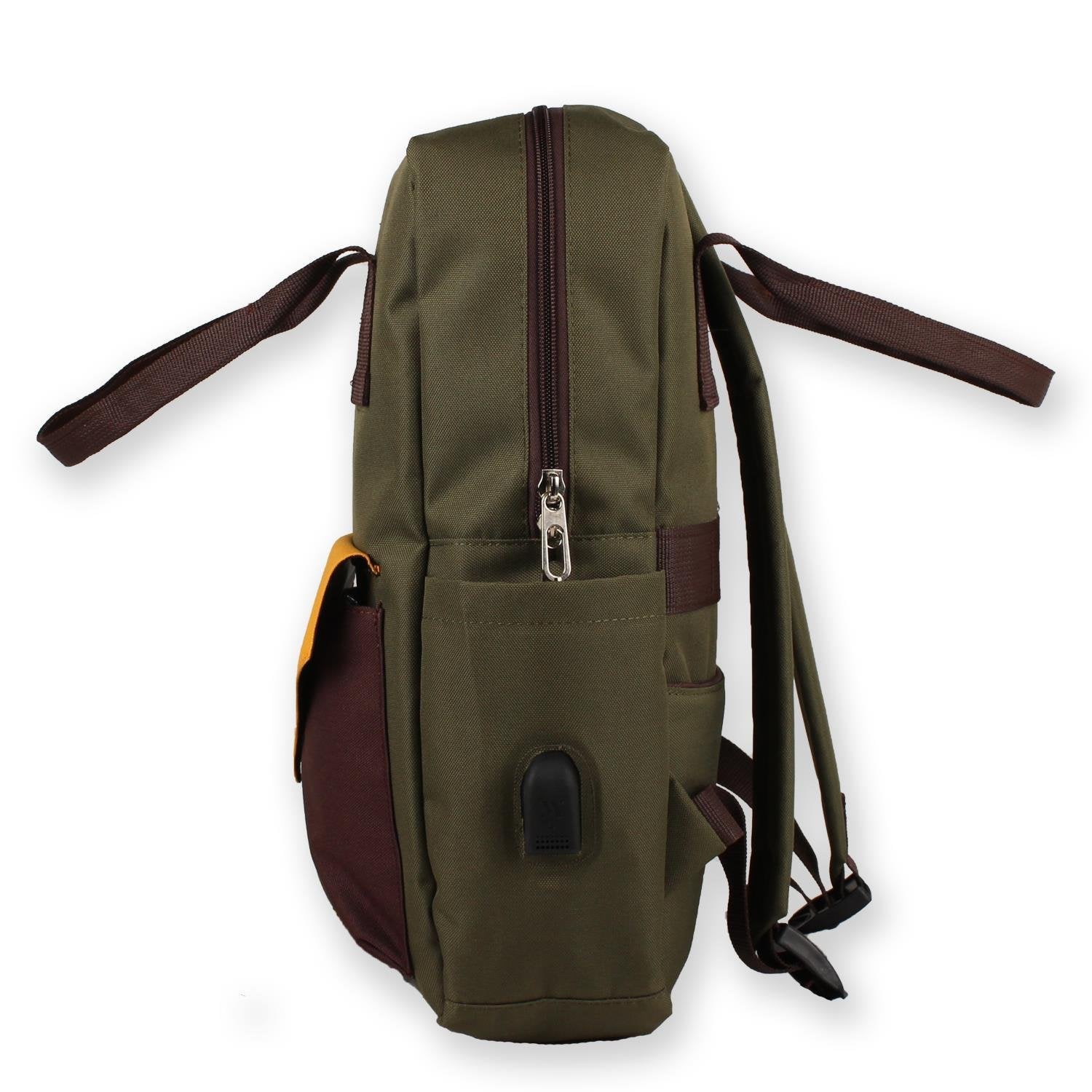 Bizzypack Smart Backpack with USB Charging Port - Khaki Green