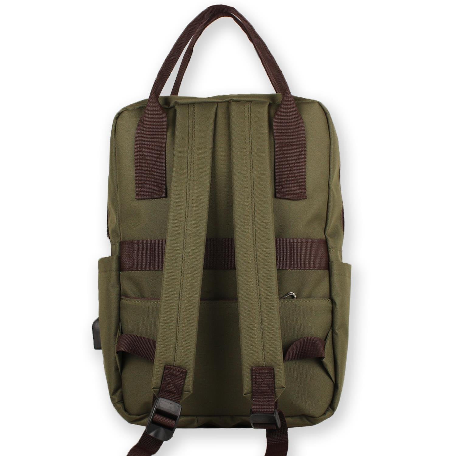 Bizzypack Smart Backpack with USB Charging Port - Khaki Green
