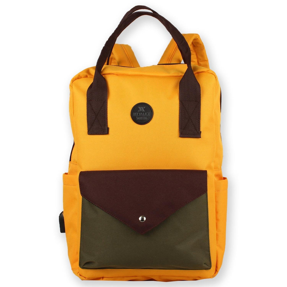 Bizzypack Smart Backpack with USB Charging Port - Mustard Yellow