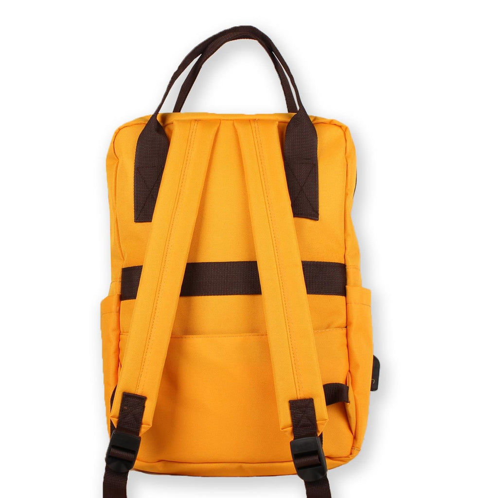 Bizzypack Smart Backpack with USB Charging Port - Mustard Yellow