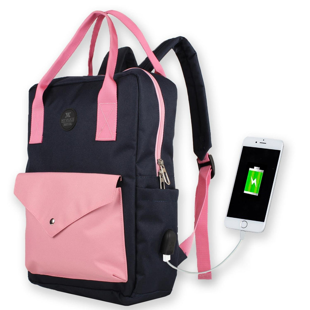 Bizzypack Smart-Rucksack mit USB-Ladeanschluss – Senfgelb
