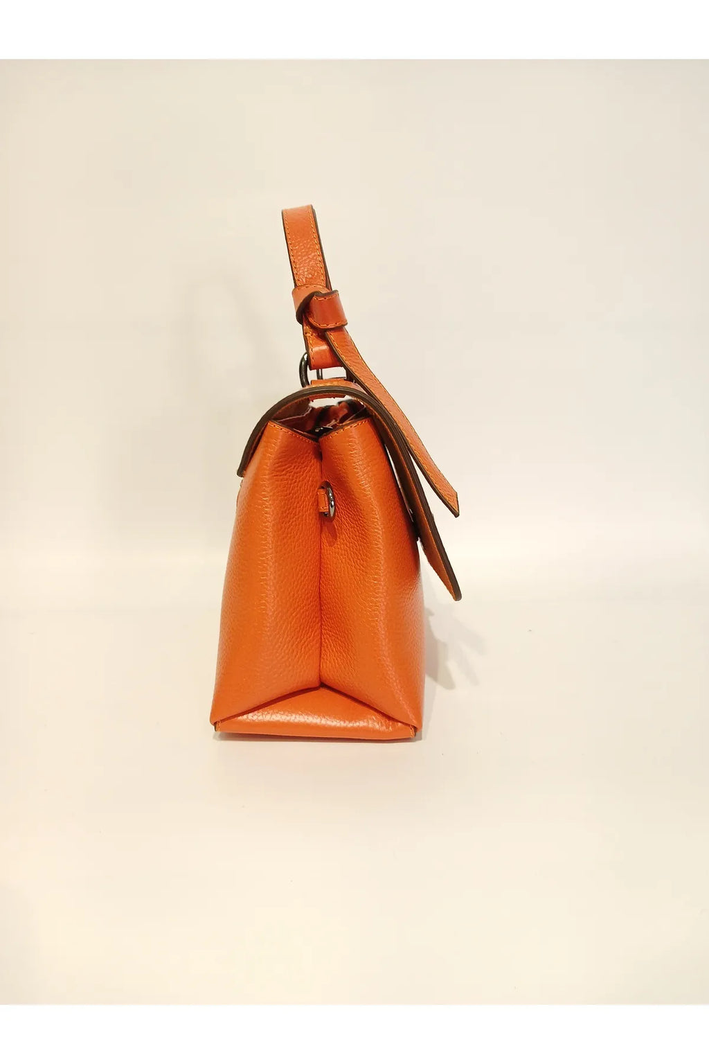EPHORIA Flap Over Handbag Mini | Orange | Genuine Leather