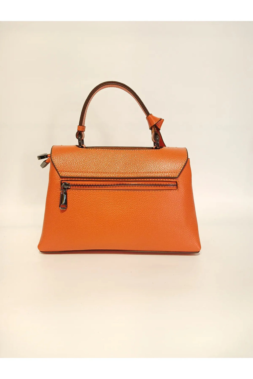 EPHORIA Flap Over Handbag Mini | Orange | Genuine Leather