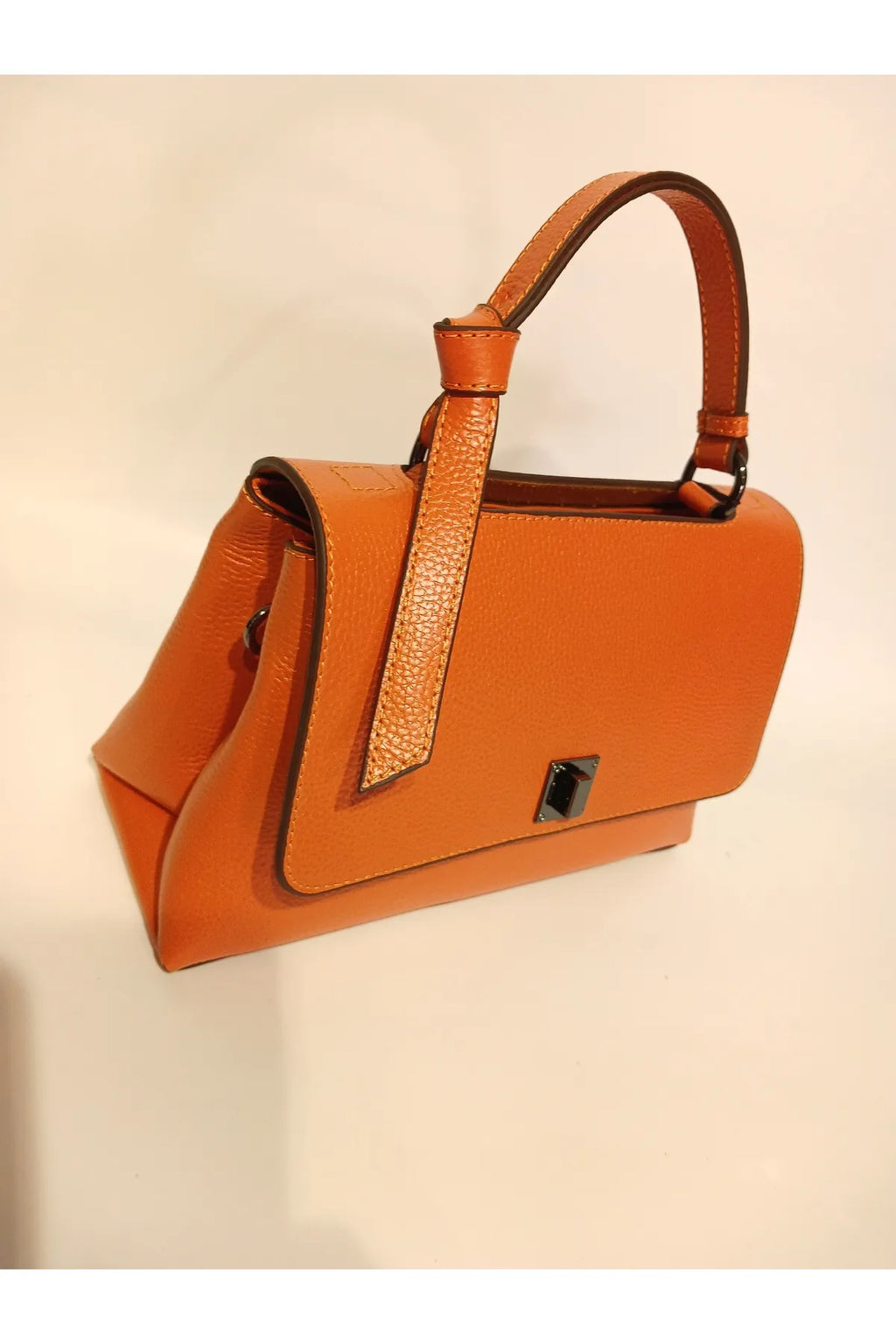 EPHORIA Flap Over Handbag Mini | Orange | Genuine Leather
