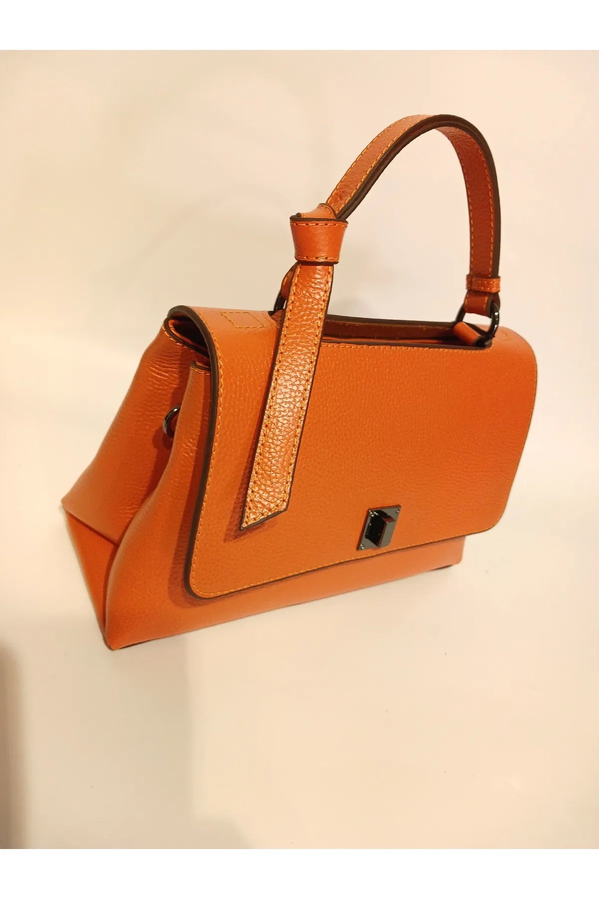 EPHORIA Flap Over Handbag Mini | Orange | Genuine Leather