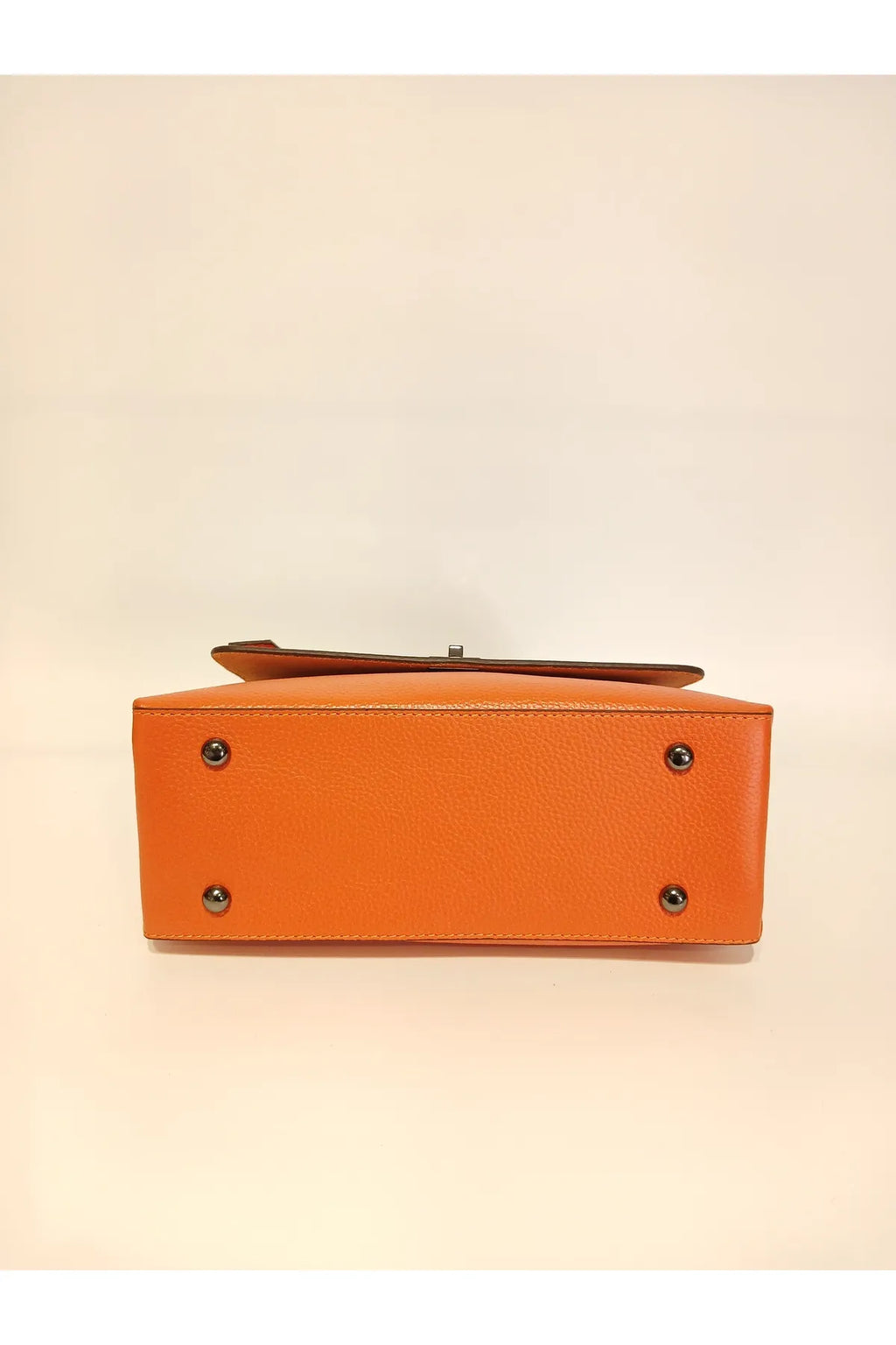 EPHORIA Flap Over Handbag Mini | Orange | Genuine Leather