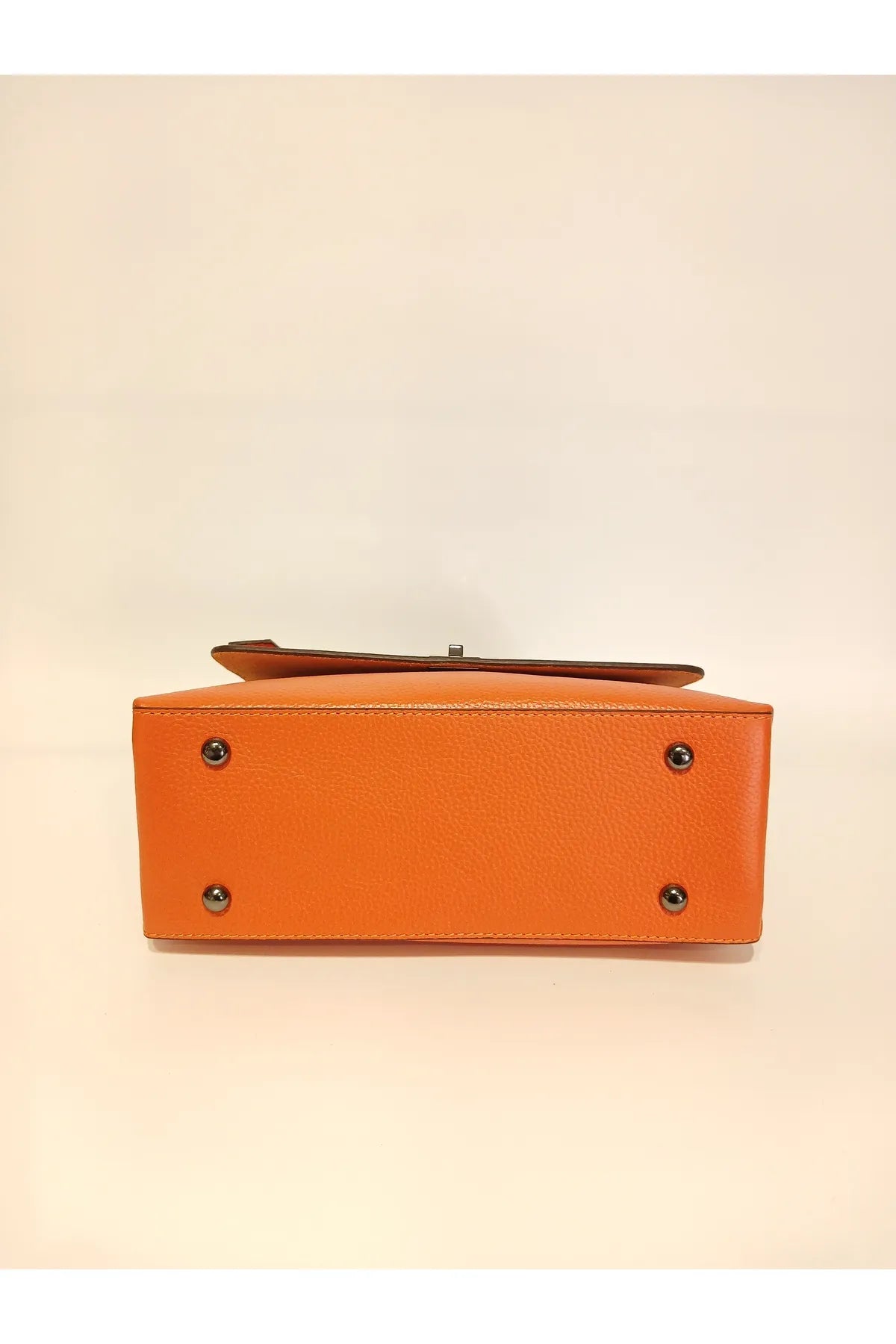 EPHORIA Flap Over Handbag Mini | Orange | Genuine Leather