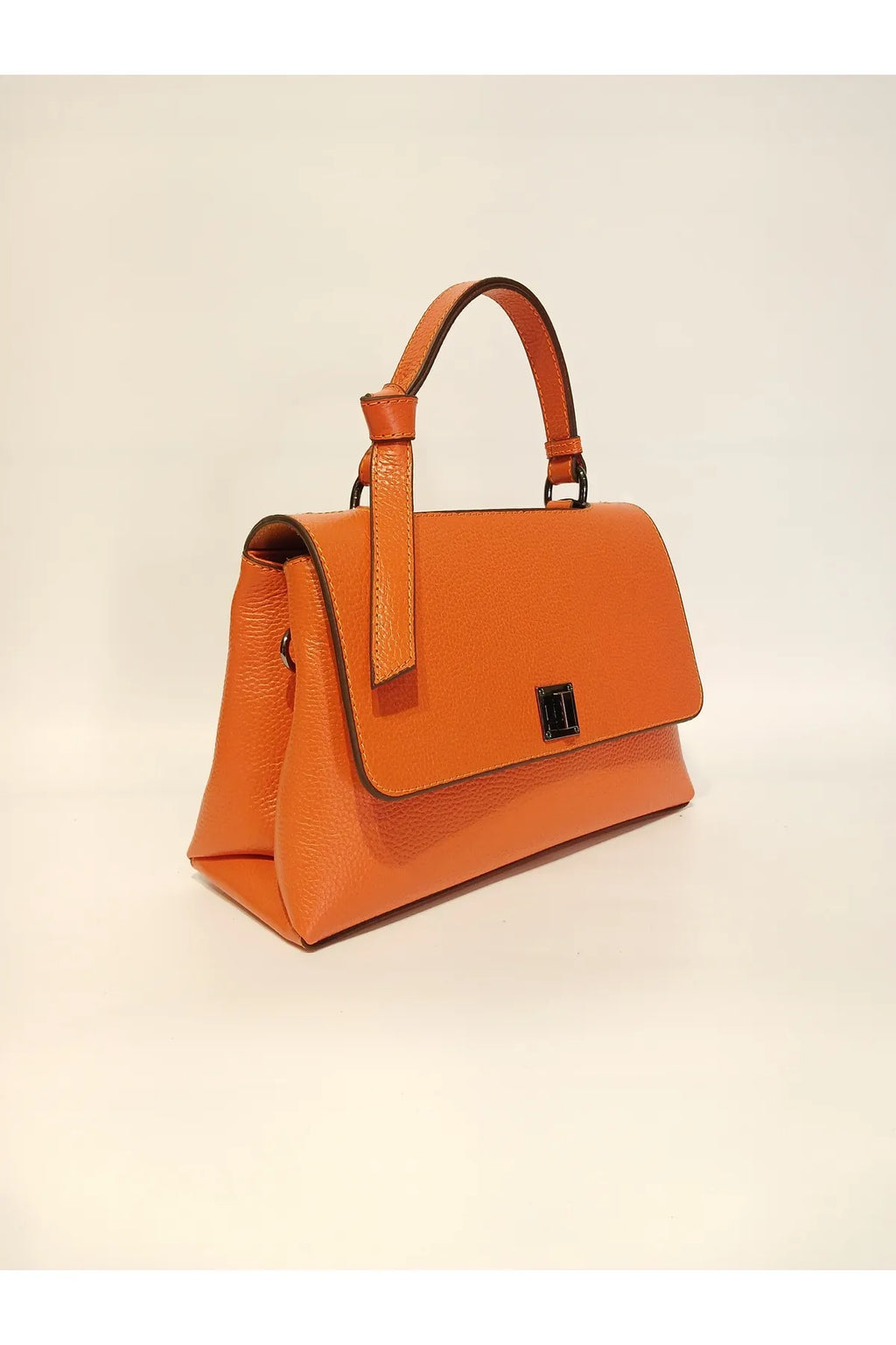 EPHORIA Flap Over Handbag Mini | Orange | Genuine Leather