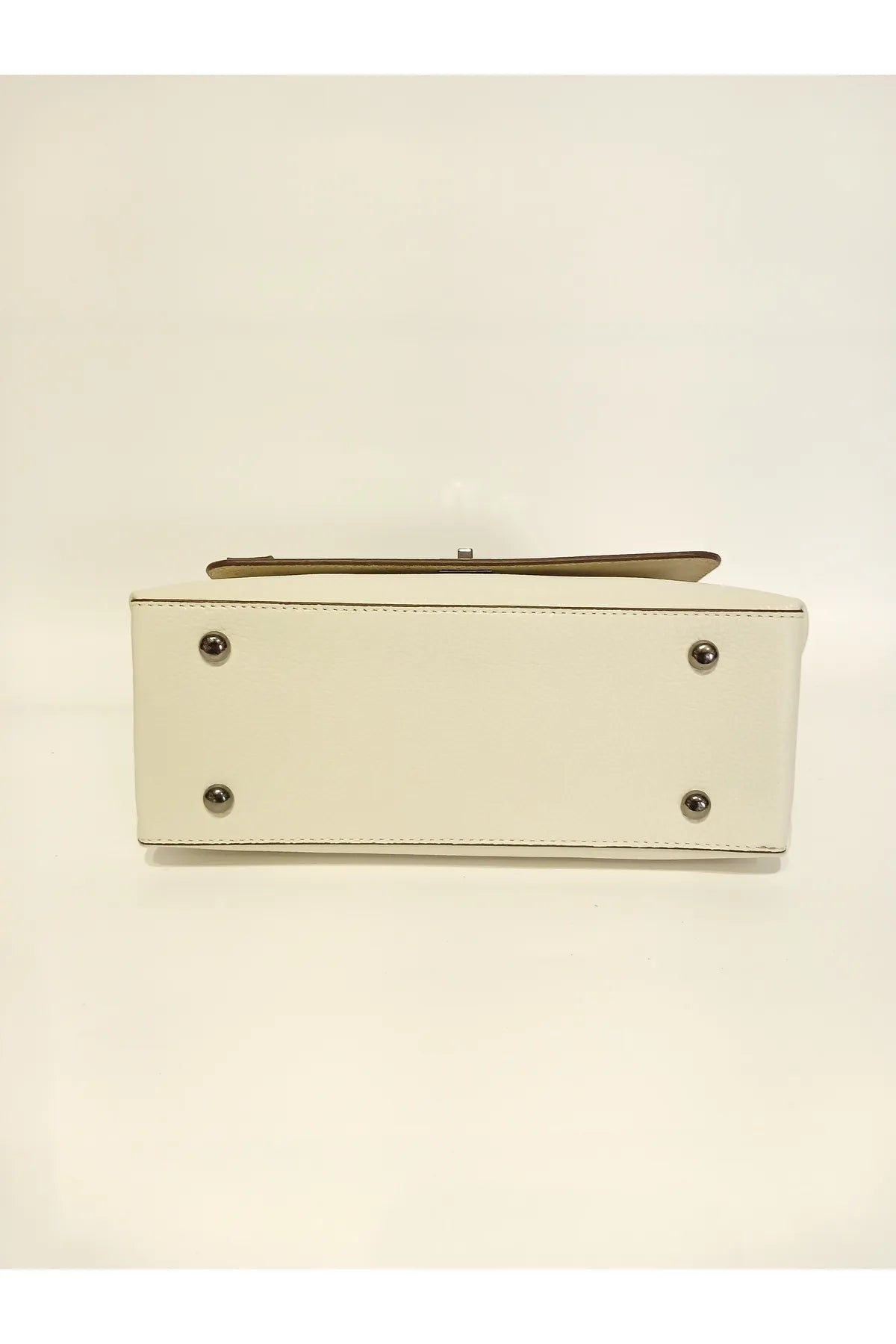 EPHORIA Flap Over Handbag Mini | Cream | Genuine Leather