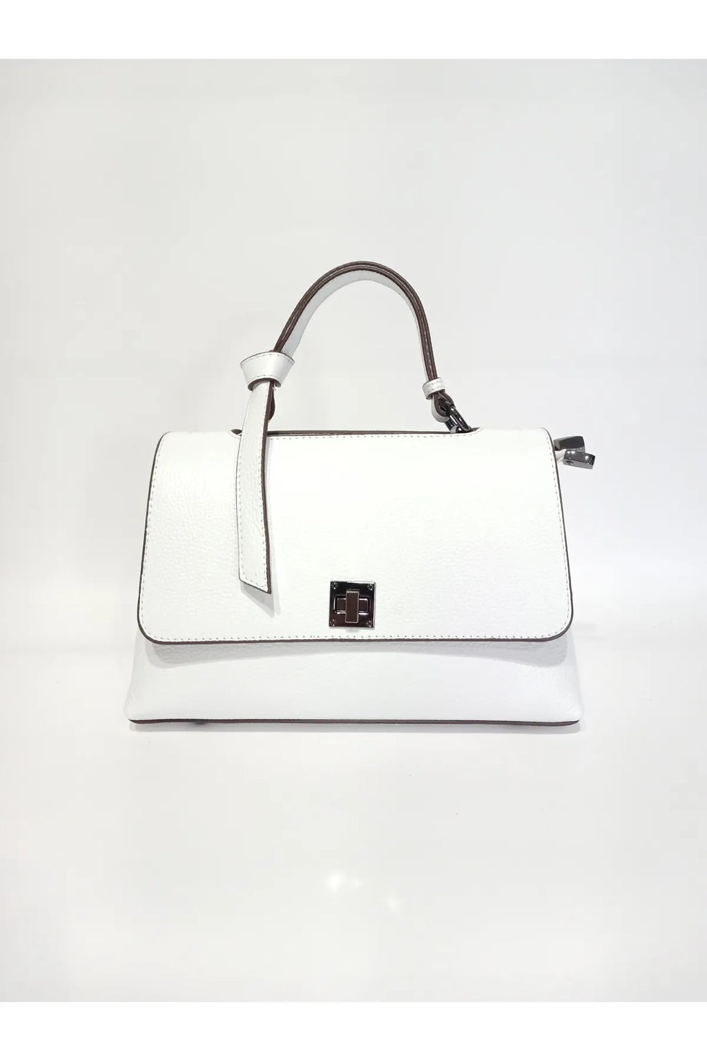 EPHORIA Flap Over Handbag Mini | Cream | Genuine Leather
