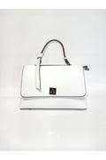 EPHORIA Flap Over Handbag Mini | White | Genuine Leather