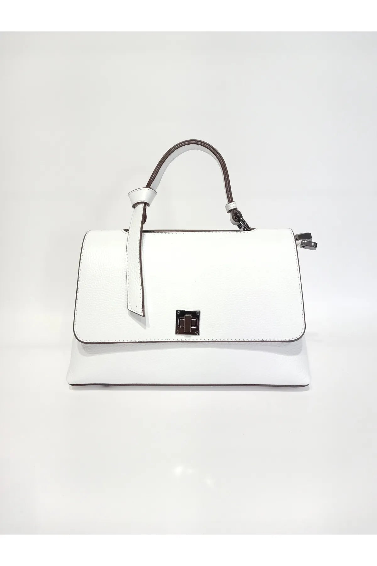 EPHORIA Flap Over Handbag Mini | Cream | Genuine Leather