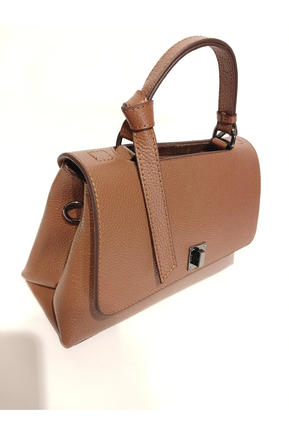 EPHORIA Flap Over Handbag Mini | Tan | Genuine Leather