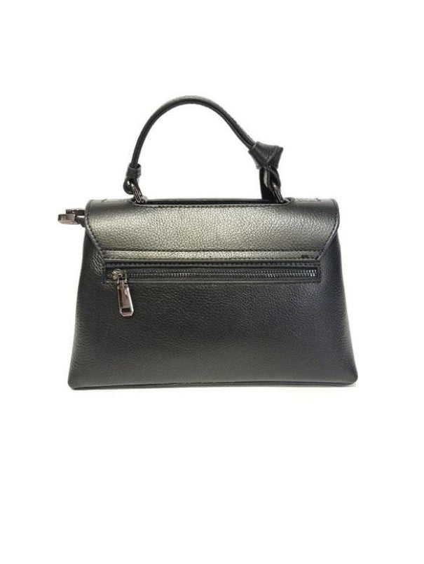 EPHORIA Flap Over Handbag Mini | Black | Genuine Leather