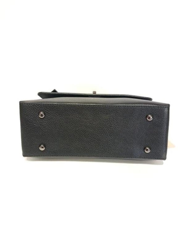 EPHORIA Flap Over Handbag Mini | Black | Genuine Leather