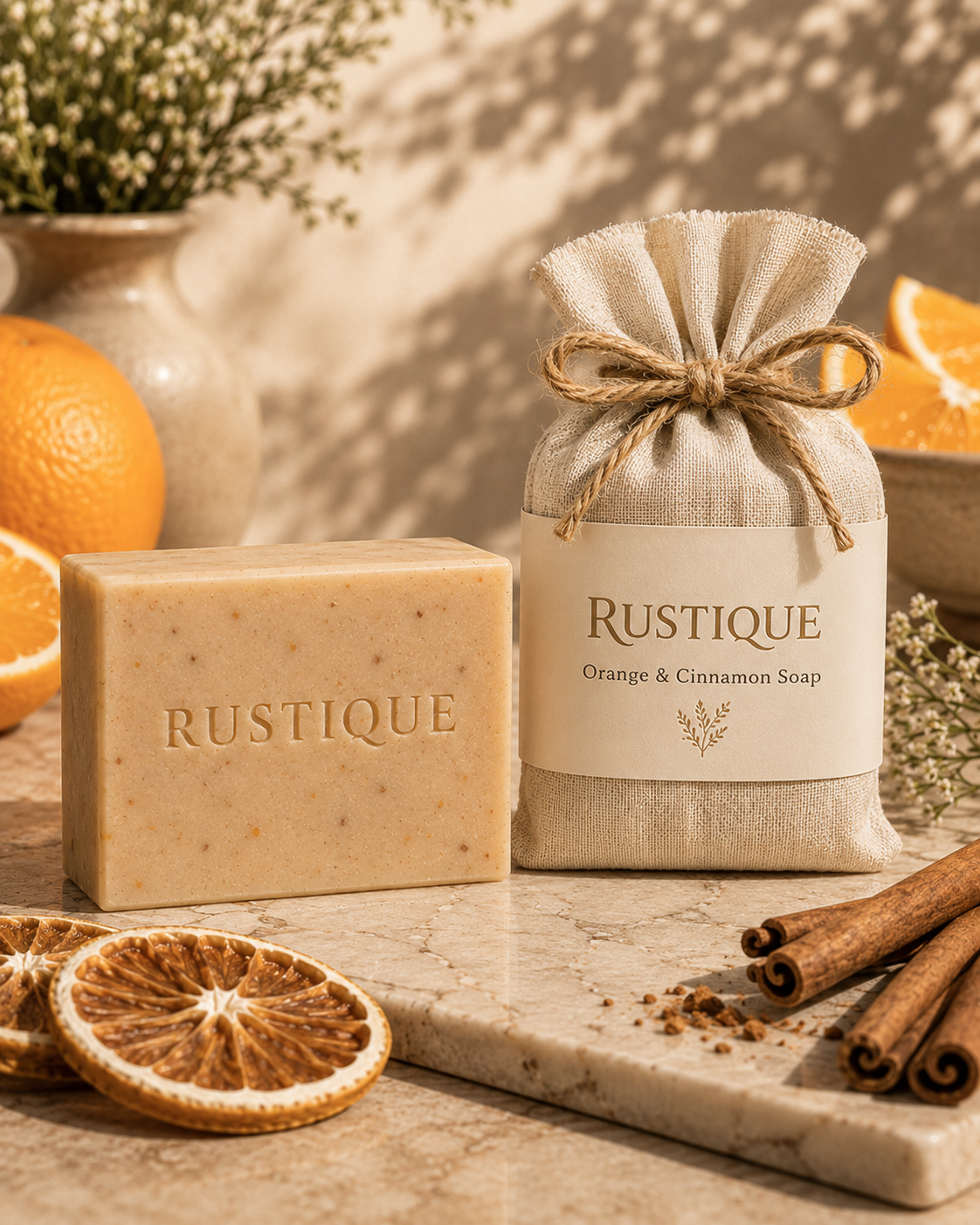 ORANGE & CINNAMON SOAP, 150 g