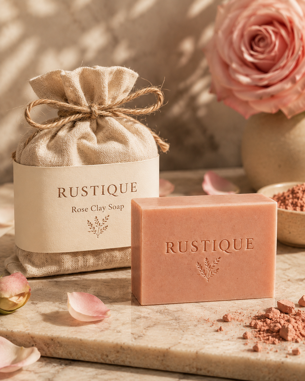 ROSE CLAY SOAP, 150 g