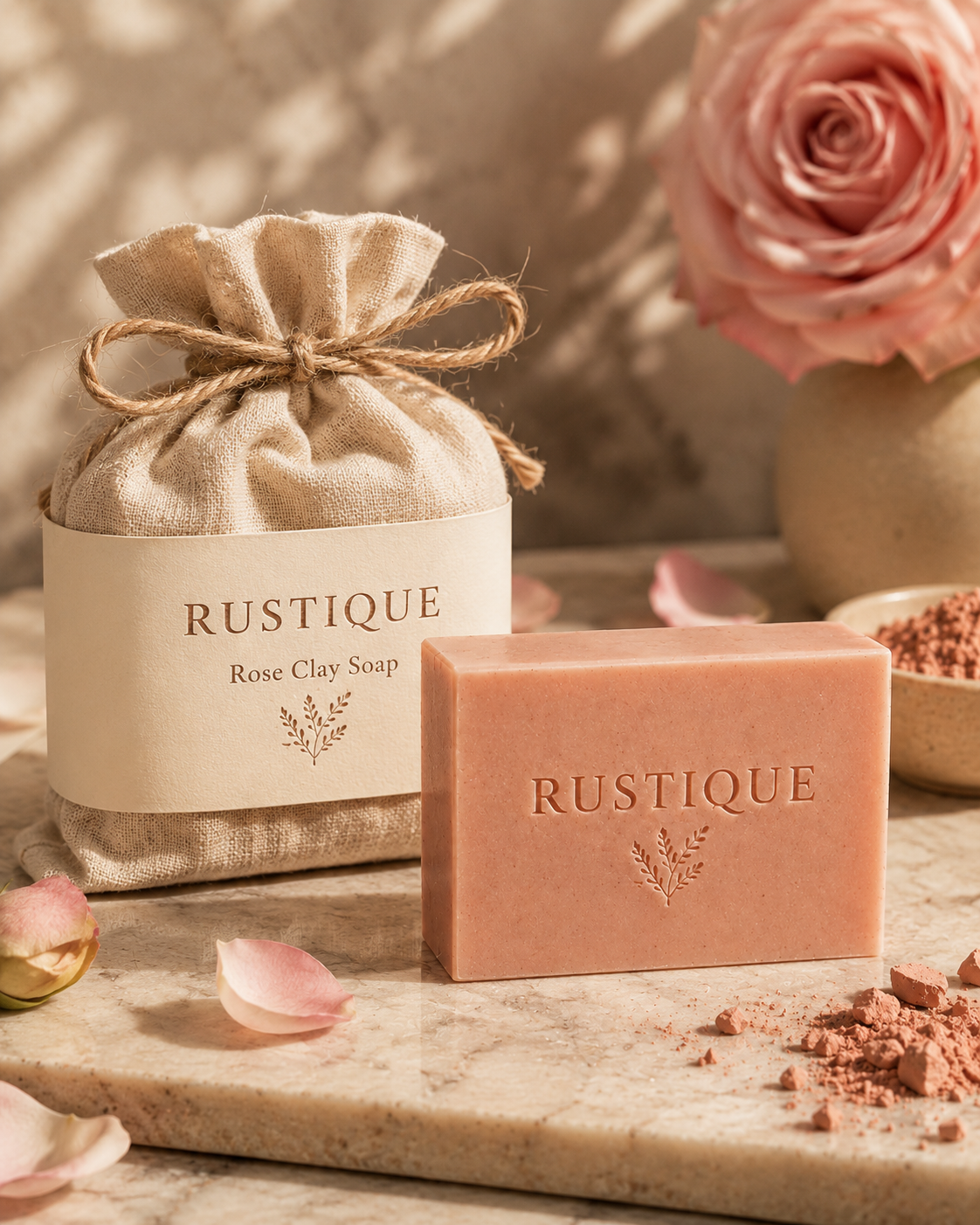 ROSE CLAY SOAP, 150 g