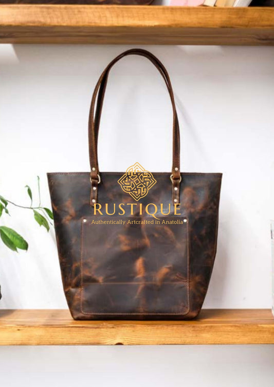 NESLISHAH Tote Bag - Medium Size & Chestnut