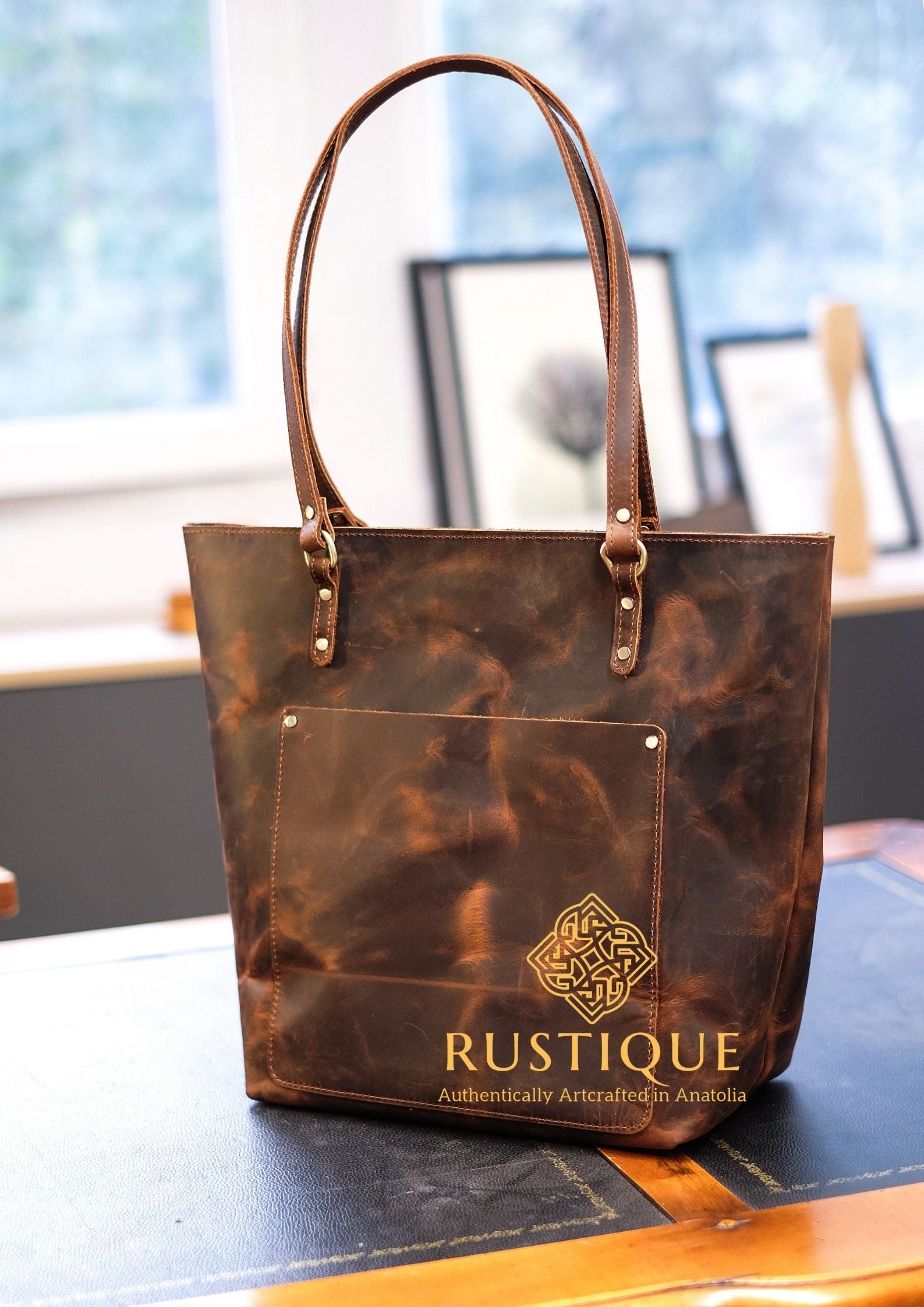 NESLISHAH Tote Bag - Medium Size & Chestnut