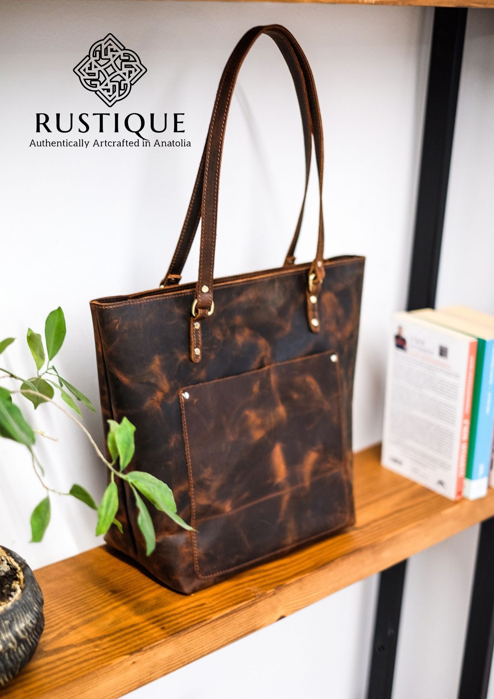 NESLISHAH Tote Bag - Medium Size & Chestnut