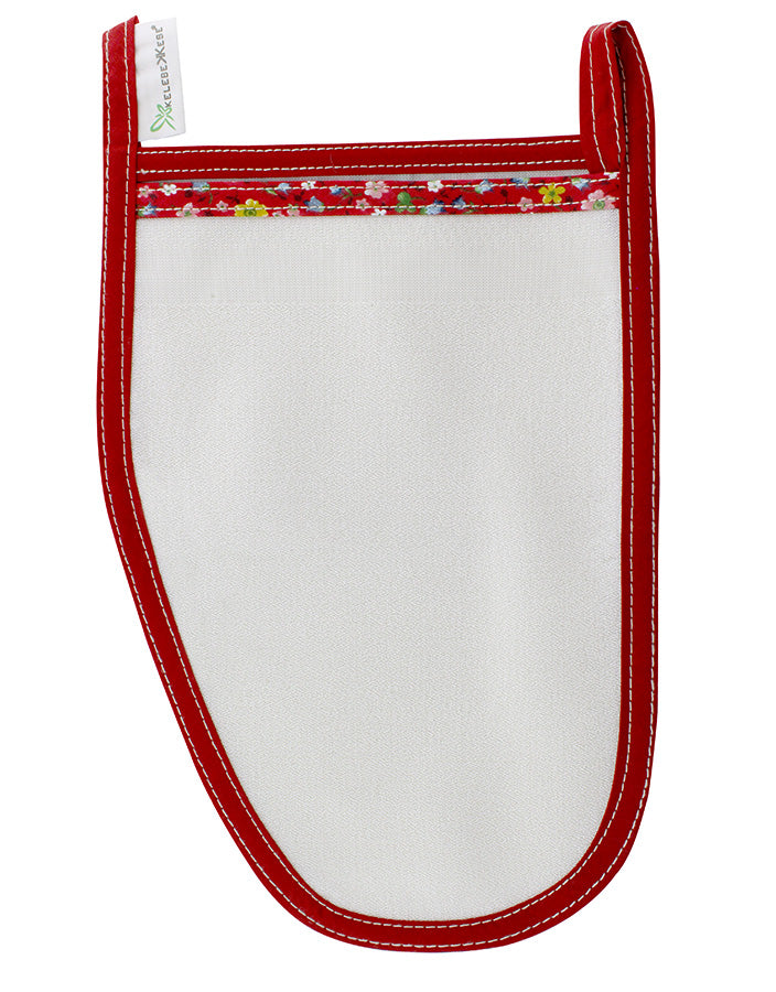 Floral Patterned Bath Mitts | Red | Normal and Resilient Skin
